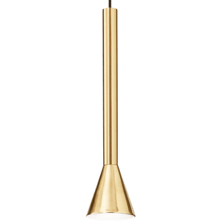 TAPERED TUBE PENDANT BRUSHED BRASS - DYKE & DEAN