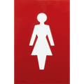 THERMOPLASTIC FEMALE WC SIGN RED - DYKE & DEAN
