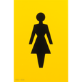 THERMOPLASTIC FEMALE WC SIGN YELLOW - DYKE & DEAN