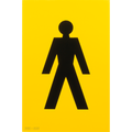 THERMOPLASTIC MALE WC SIGN YELLOW - DYKE & DEAN