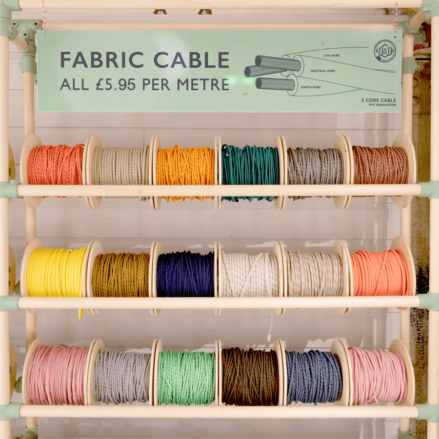 TISANE GREEN FABRIC CABLE - DYKE & DEAN