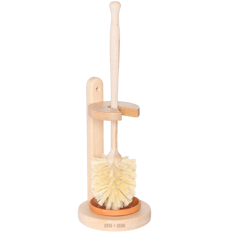 TOILET BRUSH WITH WOODEN STAND - DYKE & DEAN