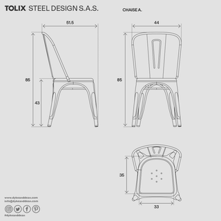 TOLIX CHAISE A CHAIR - DYKE & DEAN