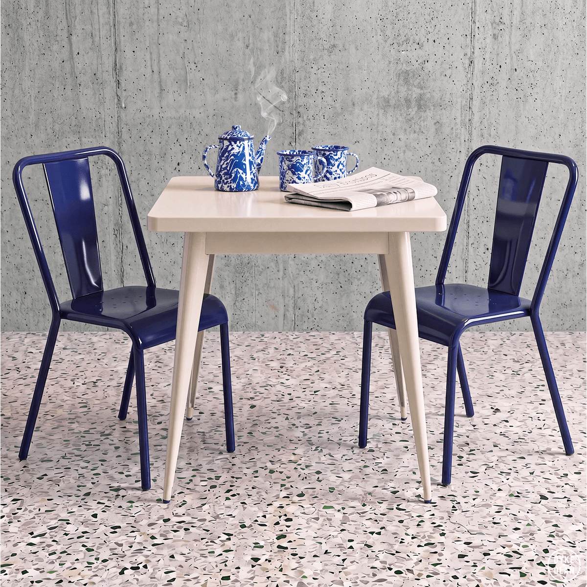 TOLIX METAL TOP COFFEE TABLE 55 - DYKE & DEAN