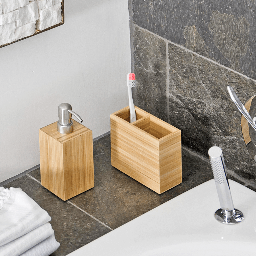 TOOTH BRUSH BOX IN BAMBOO - DYKE & DEAN