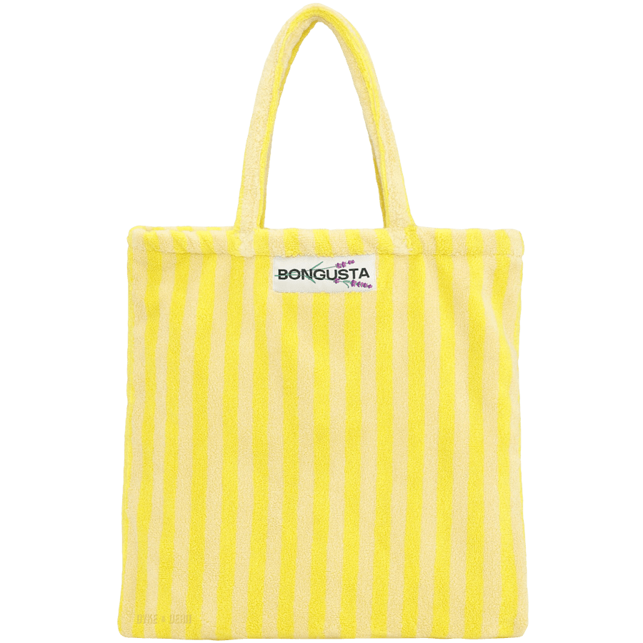 TOWEL FABRIC TOTE BAG YELLOW - DYKE & DEAN