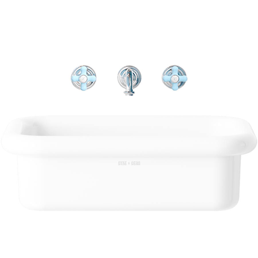 TRUE LITE CERAMIC COUNTERTOP WIDE SINK WHITE - DYKE & DEAN