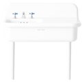 TRUE LITE CERAMIC MOUNTED LARGE SINK WHITE LEGS - DYKE & DEAN