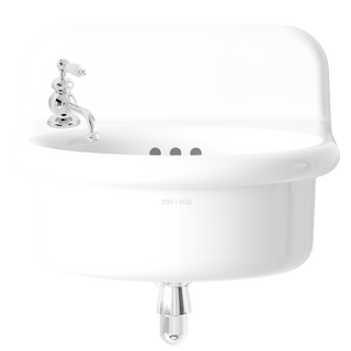 TRUE LITE CERAMIC MOUNTED ROUND SINK WHITE - DYKE & DEAN