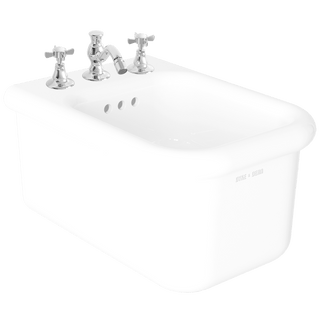 TRUE LITE CERAMIC WALL HUNG BIDET WHITE - DYKE & DEAN