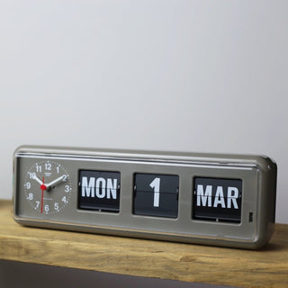 TWEMCO CALENDAR FLIP CLOCK BQ-38 BLACK - DYKE & DEAN