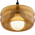 WALNUT ORBIT GLASS GLOBE PENDANT LIGHT - DYKE & DEAN