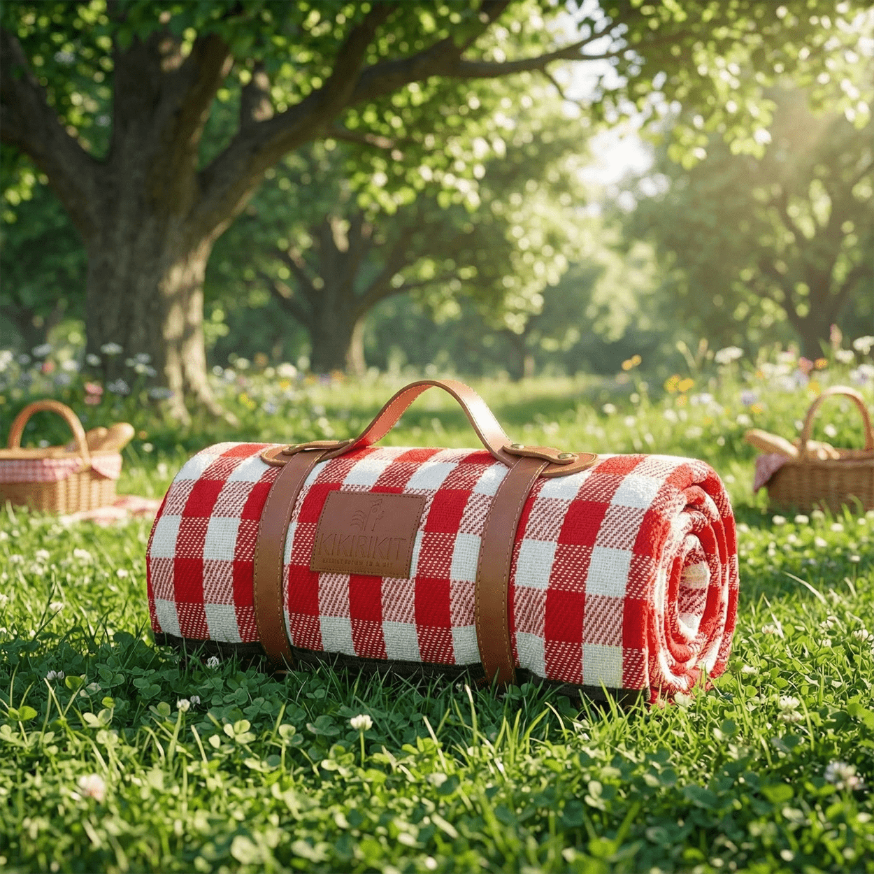 WATERPROOF TRAVEL RED PICNIC BLANKET - DYKE & DEAN