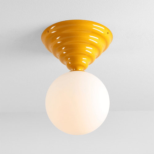 WAVE FIXED CEILING LIGHT YELLOW - DYKE & DEAN