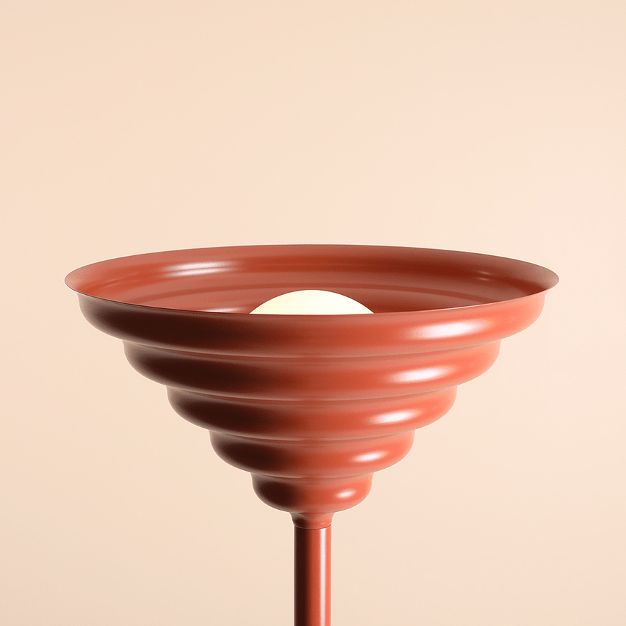 WAVE FLOOR UP LIGHTER LIGHT RED LARGE - DYKE & DEAN