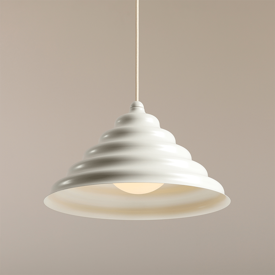WAVE HANGING PENDANT LIGHT CREAM XL - DYKE & DEAN