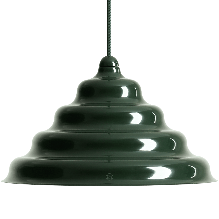 WAVE HANGING PENDANT LIGHT DEEP GREEN L - DYKE & DEAN