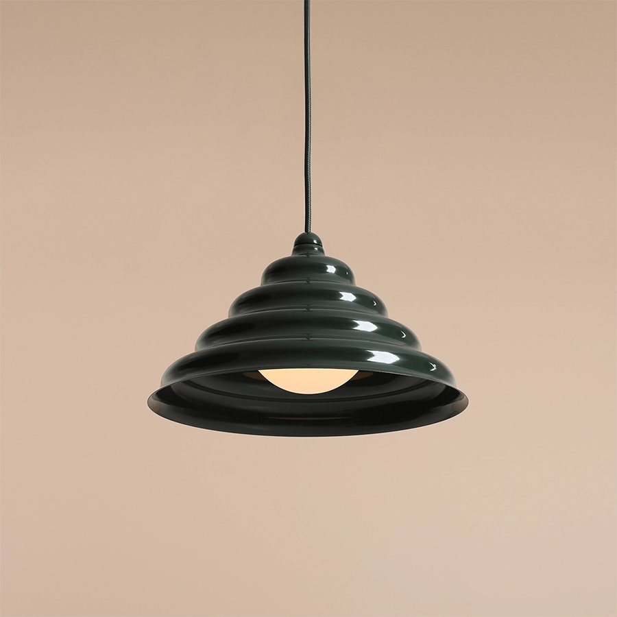 WAVE HANGING PENDANT LIGHT DEEP GREEN L - DYKE & DEAN