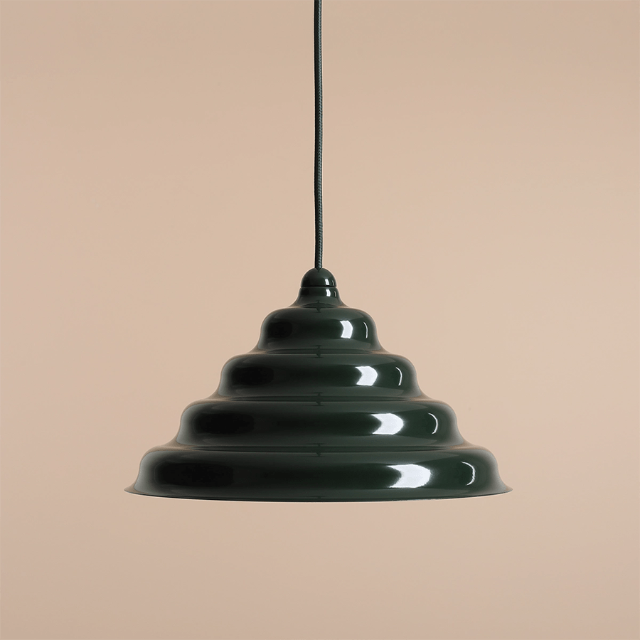 WAVE HANGING PENDANT LIGHT DEEP GREEN L - DYKE & DEAN