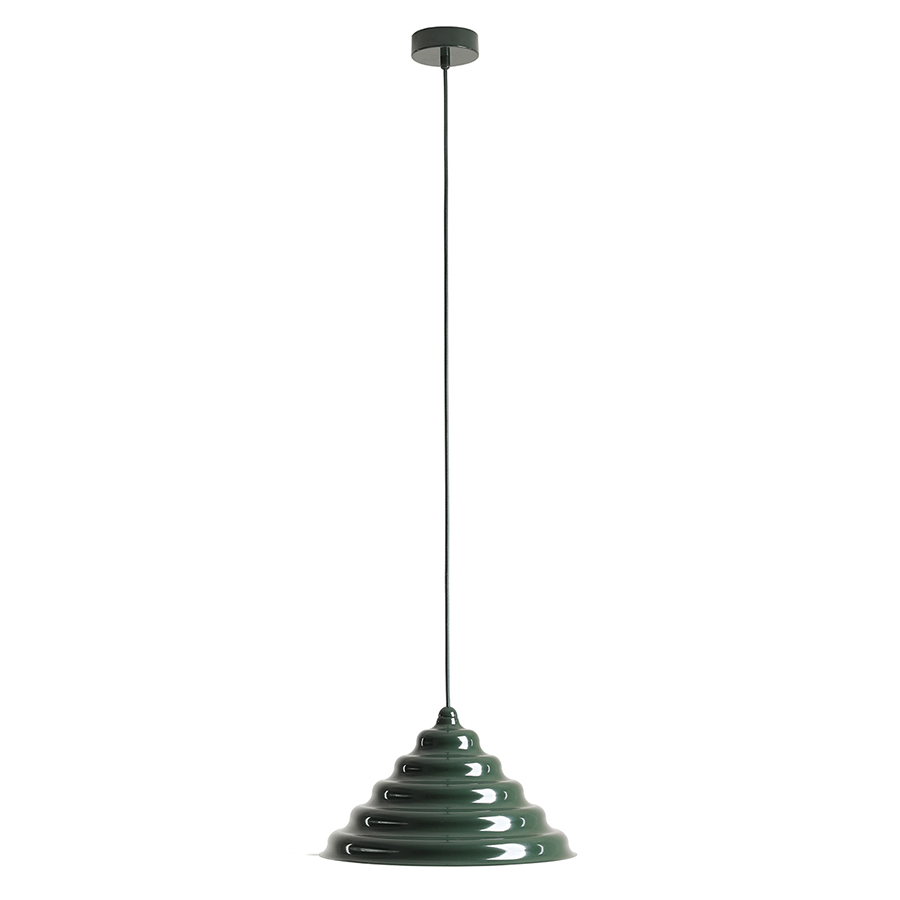 WAVE HANGING PENDANT LIGHT DEEP GREEN L - DYKE & DEAN
