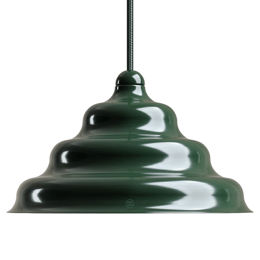 WAVE HANGING PENDANT LIGHT DEEP GREEN M - DYKE & DEAN