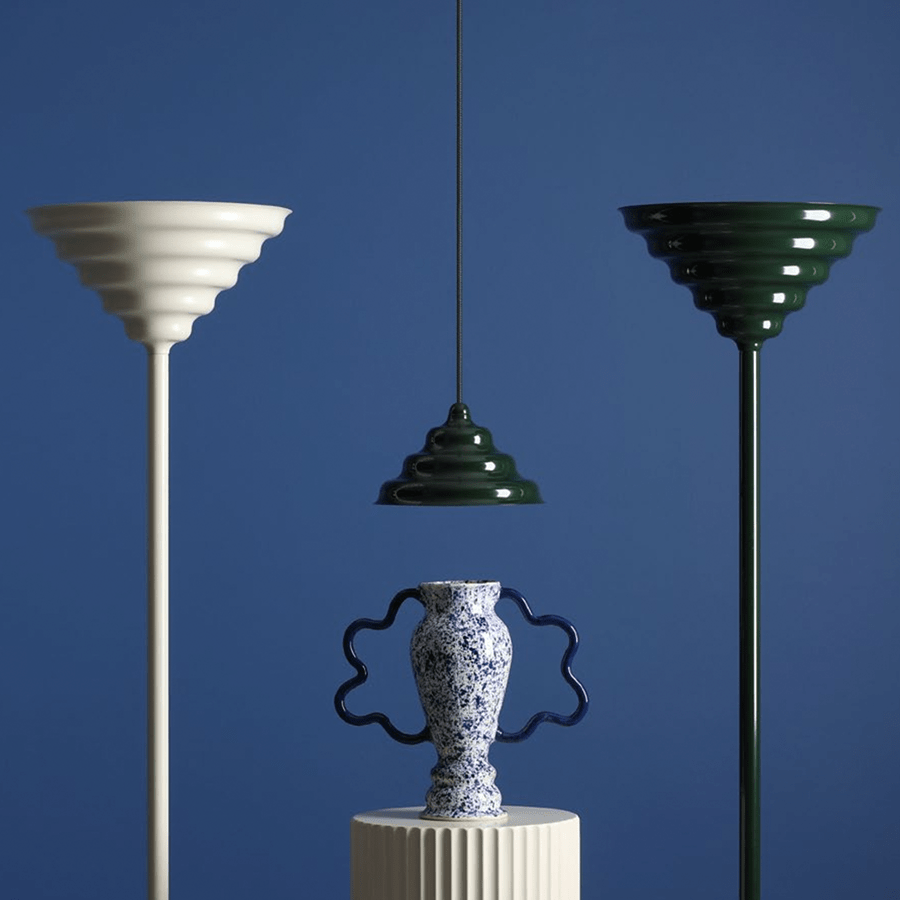 WAVE HANGING PENDANT LIGHT DEEP GREEN M - DYKE & DEAN