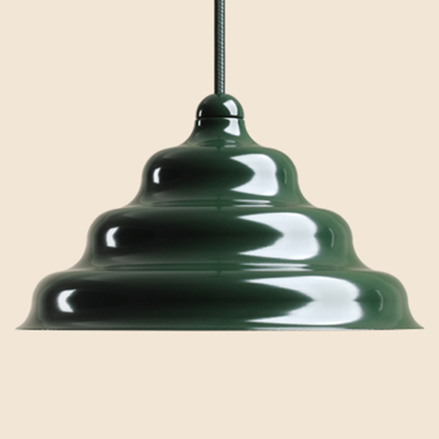 WAVE HANGING PENDANT LIGHT DEEP GREEN M - DYKE & DEAN