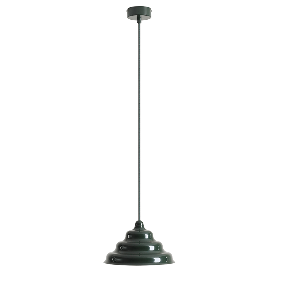 WAVE HANGING PENDANT LIGHT DEEP GREEN S - DYKE & DEAN