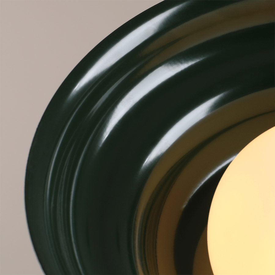 WAVE HANGING PENDANT LIGHT DEEP GREEN S - DYKE & DEAN