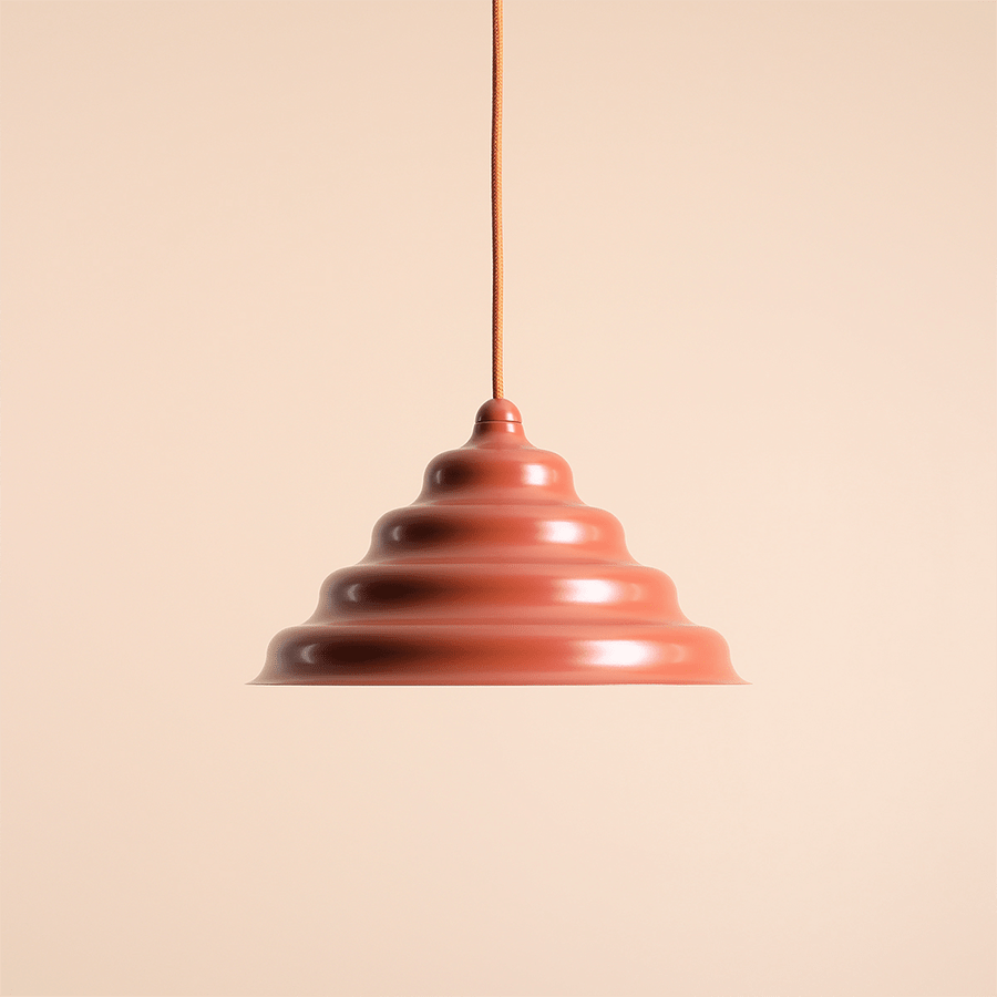 WAVE HANGING PENDANT LIGHT RED L - DYKE & DEAN