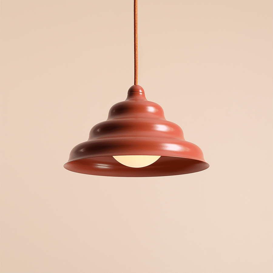WAVE HANGING PENDANT LIGHT RED M - DYKE & DEAN