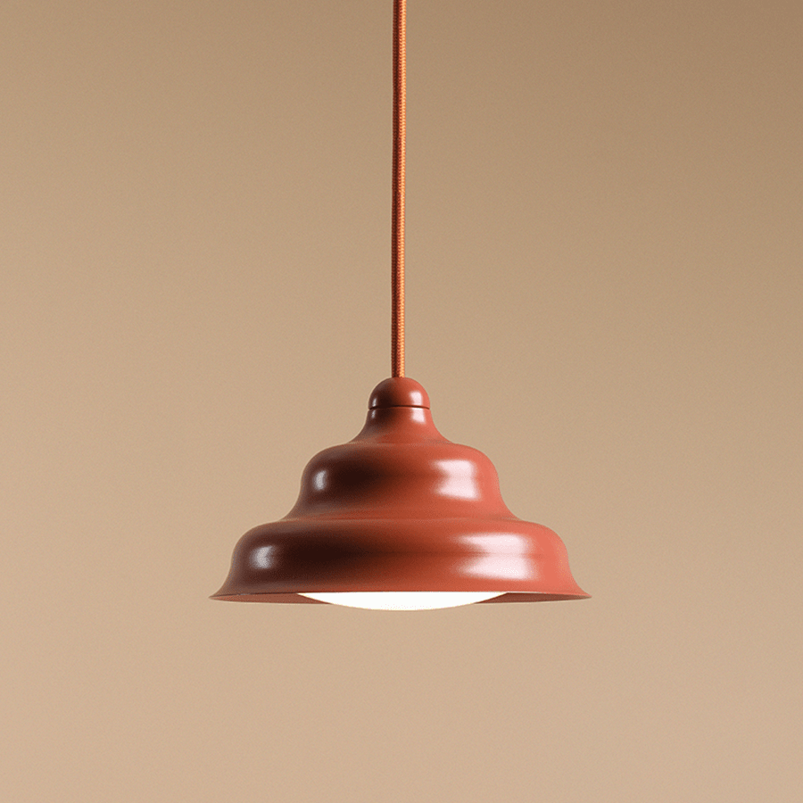 WAVE HANGING PENDANT LIGHT RED S - DYKE & DEAN