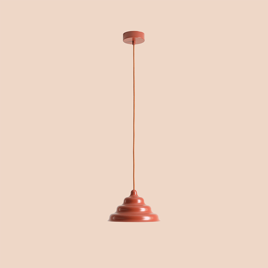 WAVE HANGING PENDANT LIGHT RED S - DYKE & DEAN