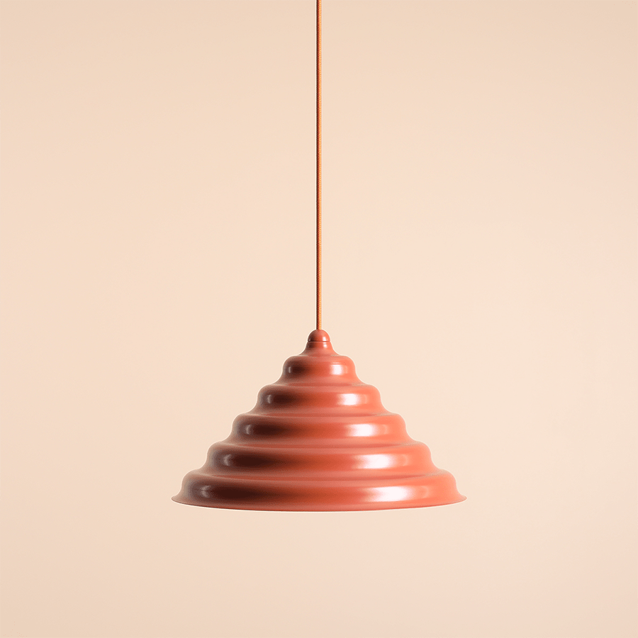 WAVE HANGING PENDANT LIGHT RED XL - DYKE & DEAN
