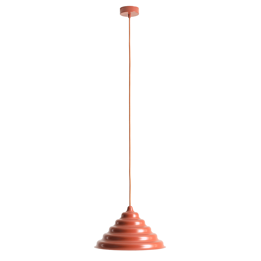 WAVE HANGING PENDANT LIGHT RED XL - DYKE & DEAN