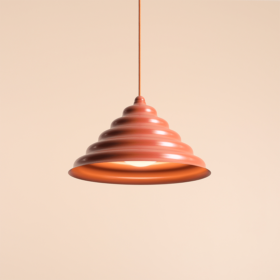 WAVE HANGING PENDANT LIGHT RED XL - DYKE & DEAN