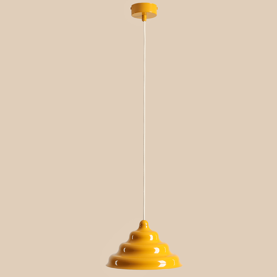 WAVE HANGING PENDANT LIGHT YELLOW M - DYKE & DEAN