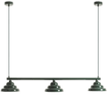 WAVE SUSPENSION BAR PENDANT 3 LIGHT DEEP GREEN - DYKE & DEAN