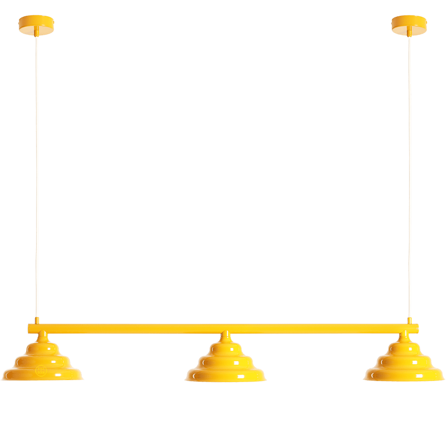 WAVE SUSPENSION BAR PENDANT 3 LIGHT YELLOW - DYKE & DEAN