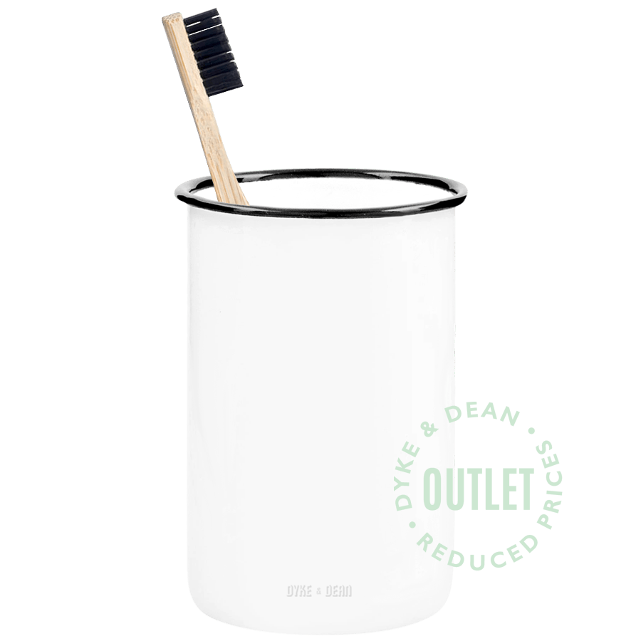 WHITE ENAMEL TOOTHBRUSH HOLDER OUTLET - DYKE & DEAN