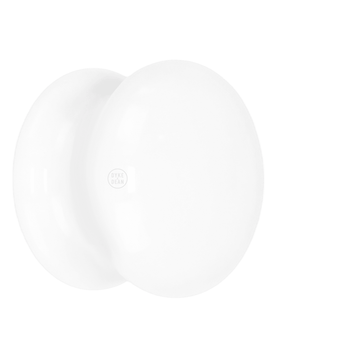 WHITE PORCELAIN DOOR KNOBS - DYKE & DEAN