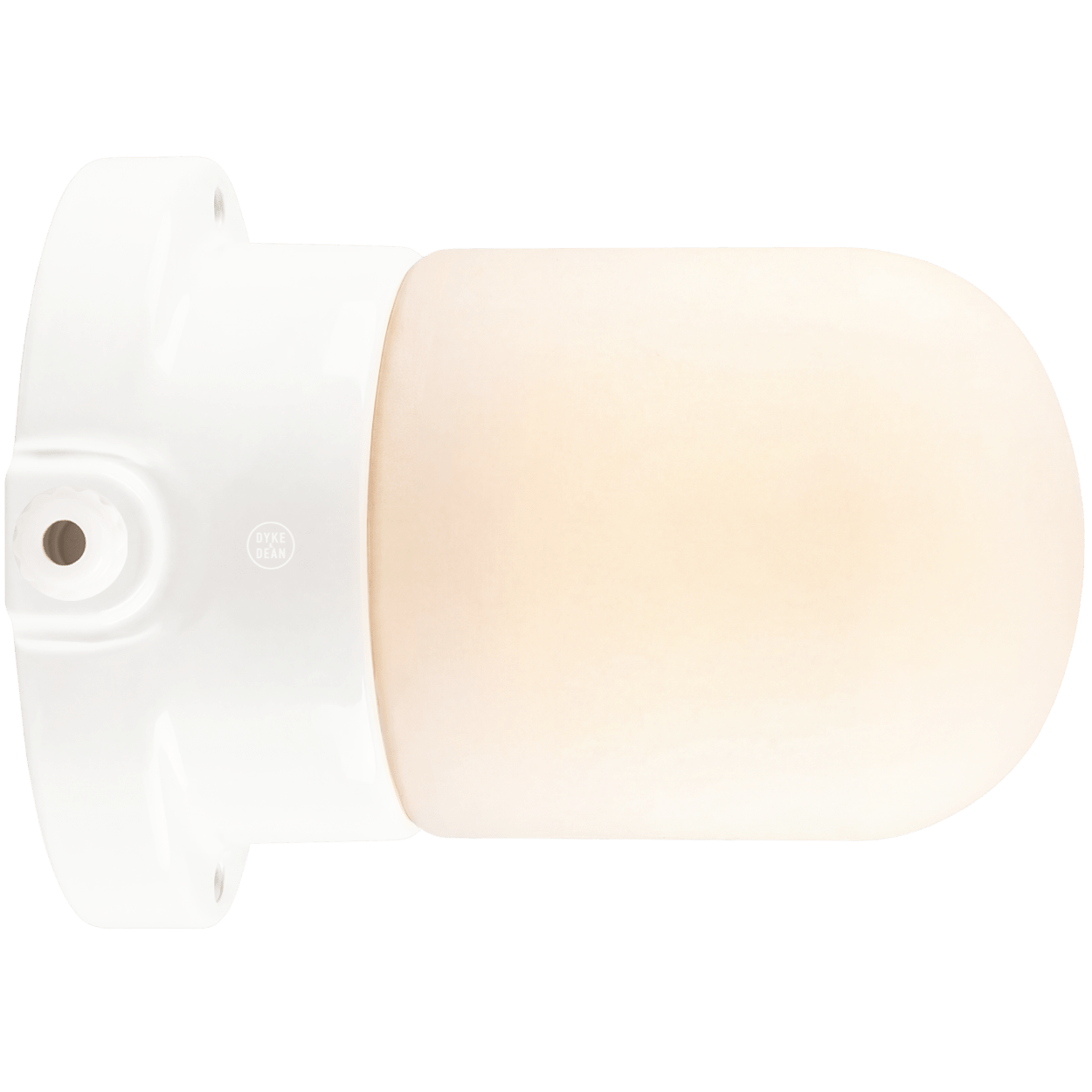 WHITE PORCELAIN FROSTED WATERPROOF WALL LIGHT - DYKE & DEAN