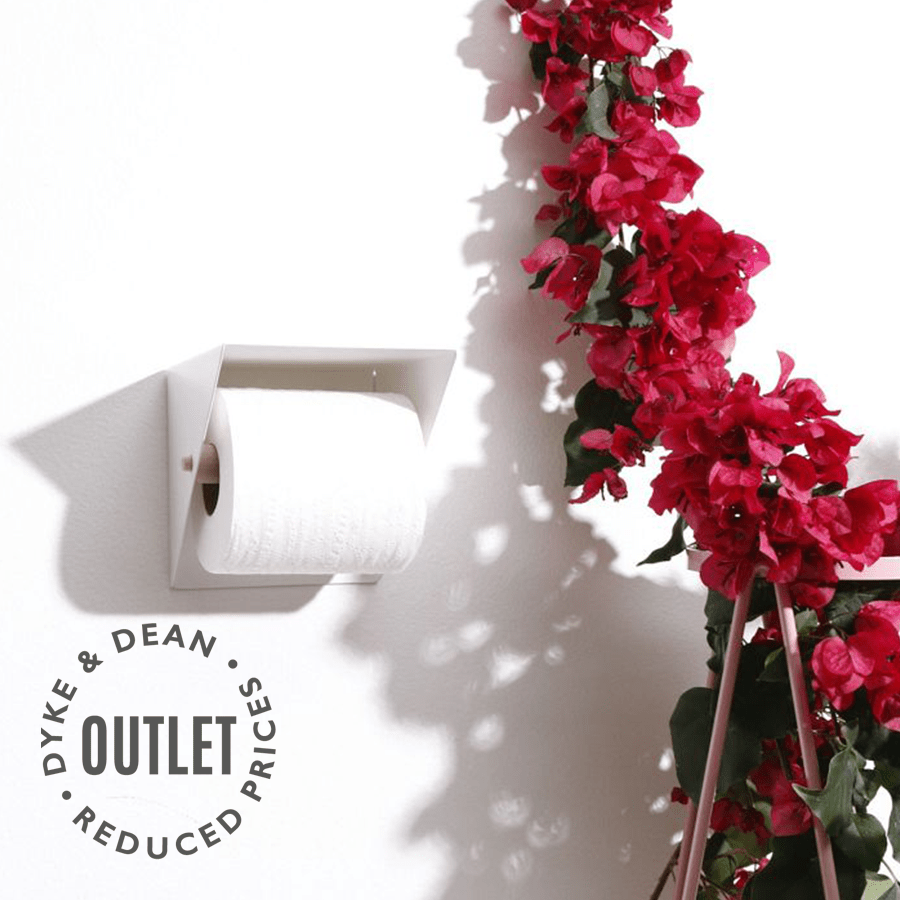 WHITE TRIANGLE WALL TOILET ROLL HOLDER OUTLET - DYKE & DEAN