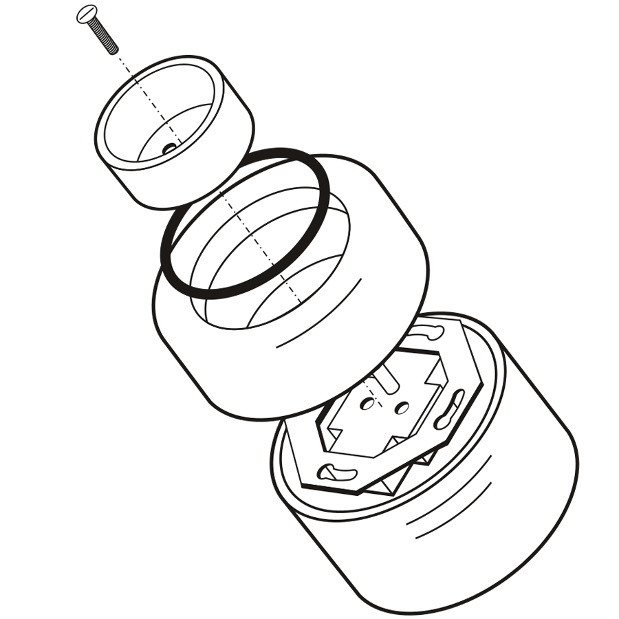 WOODEN PORCELAIN SURFACE MOUNTED NUCLEUS EURO PIN SOCKET - DYKE & DEAN