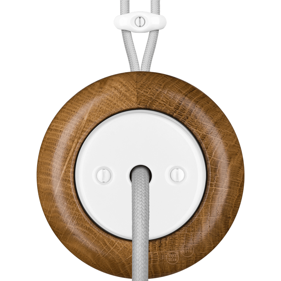 WOODEN PORCELAIN SURFACE MOUNTED ROBUS CABLE GLAND - DYKE & DEAN
