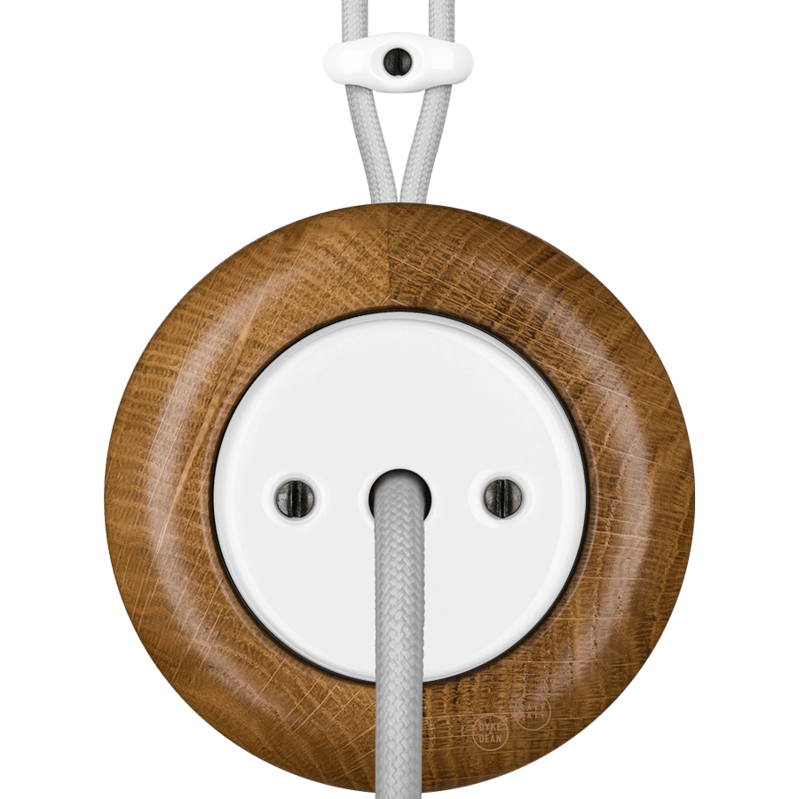 WOODEN PORCELAIN SURFACE MOUNTED ROBUS CABLE GLAND - DYKE & DEAN