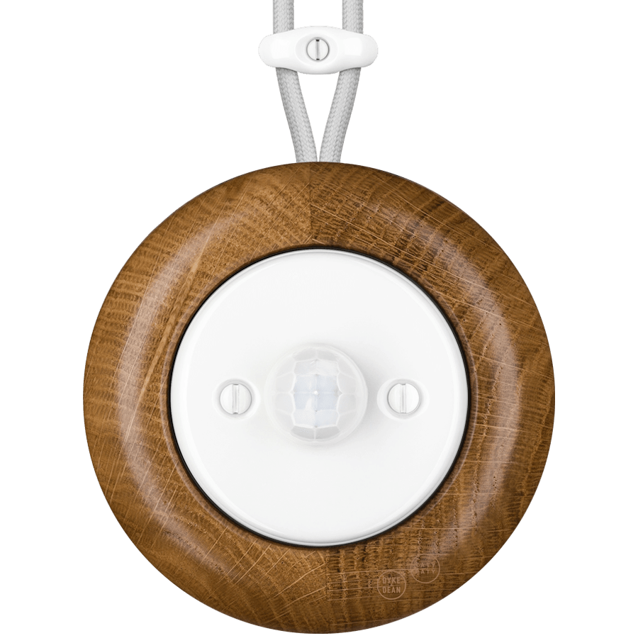 WOODEN PORCELAIN SURFACE MOUNTED ROBUS SOCKET MOTION SENSOR - DYKE & DEAN