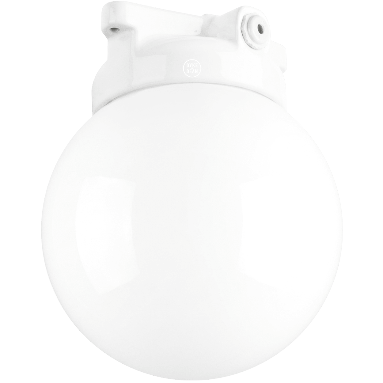 XL WHITE CERAMIC WATERPROOF CEILING LIGHT - DYKE & DEAN