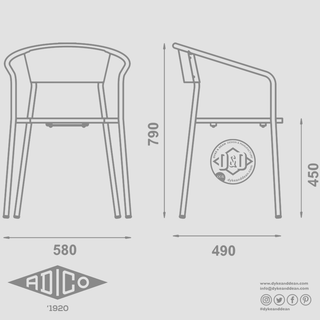 ADICO ANDLUZA STACKING CHAIR - DYKE & DEAN