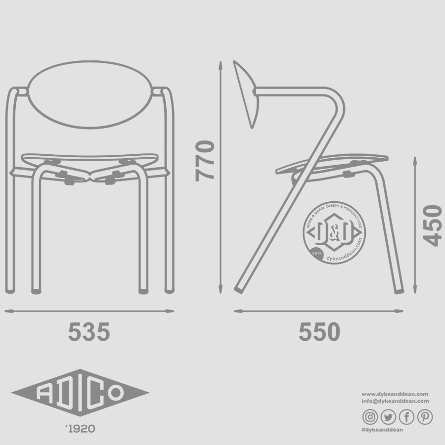 ADICO ARPA 1 STACKING CHAIR - DYKE & DEAN